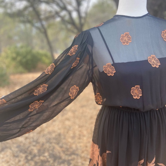 Vintage | Handmade Floral Chiffon Boho Dream Dress - Picture 9 of 16
